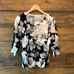 Isaac Mizrahi Live floral cardigan in size S